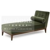 现代中式贵妃椅新中式家具实木沙发美式欧式新古典单人懒人沙发