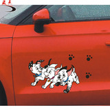 斑点狗伙伴卡通贴 可爱汽车贴纸车门贴车身贴划痕贴侧门贴