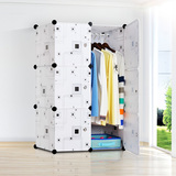 梅氏衣柜简易组装树脂魔片折叠塑料衣橱收纳组合儿童储物柜衣柜