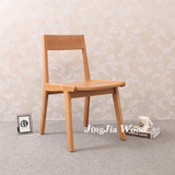 全实木餐椅餐桌组合白橡木休闲椅子电脑椅原木日式特价可拆洗布艺