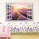 3D立体窗户温馨卧室客厅背景风景个性创意自粘宿舍装饰墙贴纸贴画