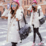 香港IT代购2015冬装新款女装欧美连帽少女羽绒服中长款加厚外套潮