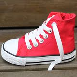 新款正品goorin匡威童鞋红色系带拉链高帮帆布鞋男女儿童鞋学生鞋