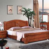 家具老榆木床全实木1.8米双人床高箱床储物厚重款现代中式床特价