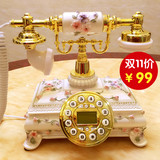 韩式田园座机仿古电话机创意可爱复古老式家用欧式电话机固定别墅
