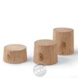 木桩凳木墩椅美式创意 三个一组实木凳 榆木墩子 艺术工作室摆件