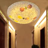 地中海灯主卧室灯具创意走廊过道吸顶灯艺术圆形贝壳灯阳台玄关灯