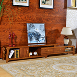 榆木电视柜组合客厅家具现代简约电视机柜子地柜矮柜储物柜