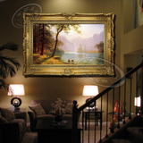 百芬美油画世界著名风景恩格河背景隔断墙饰装修酒店客厅热卖正品
