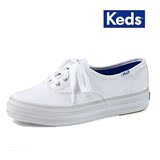 keds泰勒正品帆布鞋2016新款小白鞋系带厚底学院风纯色休闲鞋包邮