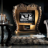 意大利奢华客厅电视柜别墅实木雕花视听柜子家用影视柜欧式家具