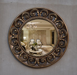 新款欧式古典镜美式乡村壁挂美容化妆镜玄关装饰镜卫浴浴室镜子