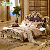 雅尔菲法式公主布艺床欧式实木床新古典奢华双人床婚床1.5米1.8米
