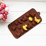 硅胶兔子鸭子手工皂蛋糕模具烘培巧克力糖果滴胶水晶冰格模具10g