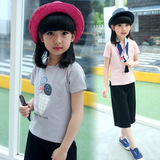 夏季新款儿童装韩国版纯棉女孩子短袖T恤女童打底衫b类宝宝上衣潮