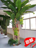 仿真植物简约时尚花假室内树塑料树高三杆香蕉树大型落地客厅包邮