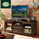 拉梵堡美式全实木水曲柳住宅家具整装客厅电视机柜子1.65米电视柜