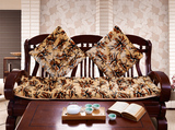木沙发垫带靠背毛绒厚坐垫 实木沙发单人座垫红木沙发垫木椅靠垫