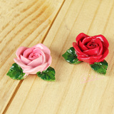 欧式复古韩国韩式韩版田园家居创意磁贴立体玫瑰花冰箱贴一个价格