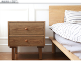 日式纯全实木床头柜白橡木卧室家具储物柜环保二斗柜简约