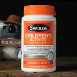 澳洲直邮代购Swisse儿童复合维生素甜橙咀嚼片60粒 宝宝全面营养