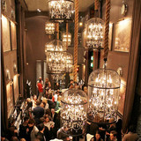 美式复古铁艺个性楼梯咖啡厅服装店鸟笼水晶吊灯客厅创意酒吧工程