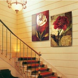 欧式装饰画客厅现代简约无框画餐厅壁画楼梯间墙画卧室挂画贵美人