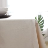 _米白色_欧式简约纯色桌布布艺台布 棉长方形茶几布餐桌布