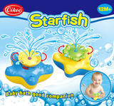 宝宝婴幼儿戏水玩水洗澡玩具电动花洒海星喷水儿童浴缸游泳池玩具