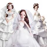 正版可儿娃娃婚纱新娘公主洋娃娃儿童女孩套装礼盒芭比结婚玩具