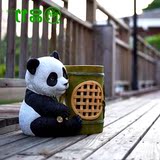 竹子熊猫造型太阳能蓝牙音箱 别墅花园无线音箱顺丰包邮 新品