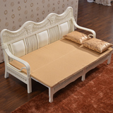 小户型多功能折叠硬沙发床两用1.2伸缩抽拉床实木小户型木质单人