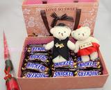 士力架巧克力礼盒装圣诞节情人节送男女朋友生日礼物送玫瑰包邮