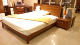 皇朝家私促销款特价大床双人1.8米床6尺板式床环保情侣床床垫包邮
