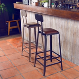 l复古铁艺金属吧台高脚凳子旋转美式酒吧咖啡厅升降桌椅