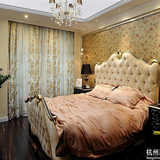 欧式新款豪华双人床实木布艺法式公主床1.8米新古典别墅卧室婚床