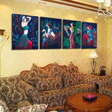 水晶装饰画云南民族人物画客厅墙画卧室餐厅背景墙壁画无框画挂画