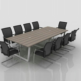 厦门自由组合防火移动新款钢木家具现代简约钢架板式会议桌