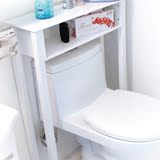 简单日子白色田园浴室马桶架侧柜边柜储物/创意卫生间置物收纳架