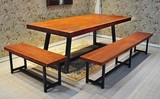 loft家具美式工业风格家具 工作桌 会议桌复古铁艺实木餐桌