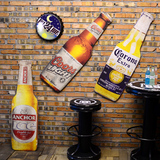 复古大号啤酒瓶立体壁饰个性木板画无框版画壁挂酒吧装饰品挂画