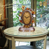 欧式时钟静音时钟家居装饰复古座钟客厅创意古典摆件仿古台钟表