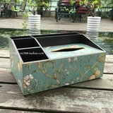 新款欧式茶几桌面遥控器纸巾收纳盒美式木制多功能抽纸盒包邮