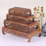 红木雕工艺品鸡翅木长方形琴桌 摆件奇玉石佛像茶壶实木底座 特价