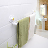 新款免打孔强力吸盘不锈钢单杆毛巾架浴巾架卫生间毛巾杆50cm浴室