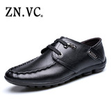 Znvc专柜正品 新品男士英伦风潮流休闲皮鞋圆头系带男鞋1288