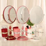 欧式化妆镜子 桌面台式化妆镜 双面高清放大便携公主镜梳妆镜新品