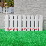 白色塑料围栏栅栏/塑料篱笆/仿真草坪装饰/实木田园围栏 规格包邮