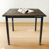 美式乡村LOFT风格铁木家具复古方形实木餐桌饭桌办公桌咖啡桌方桌