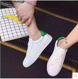 韩国百搭白色休闲运动鞋女板鞋平底单鞋女白球鞋真皮系带小白鞋潮